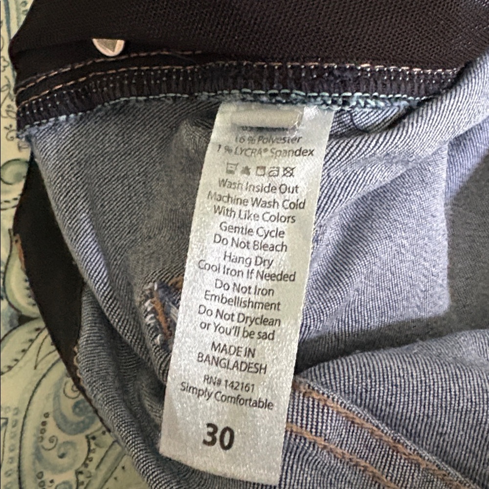 LuLaRoe Dark Blue Straight Jeans - Picture 6 of 6